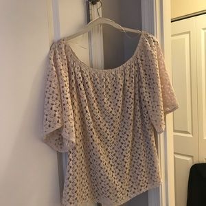 Ivory crochet off the shoulder too